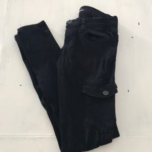 Cargo black skinny jeans